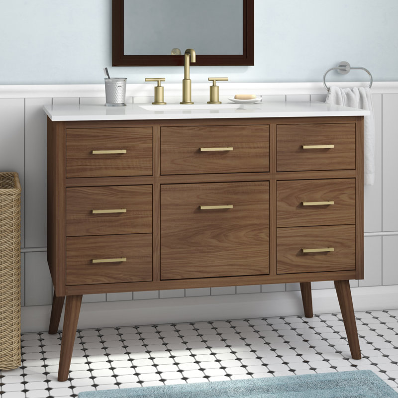 Mercury Row® Burkley 48'' Freestanding Single Bathroom Vanity with